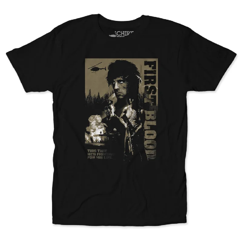 Custom Retro T-Shirt Design-Rambo First Blood Unisex Tee