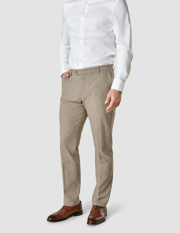 Personalized Pants For Special Occasions-Essential Suit Pants Regular Beige Melange