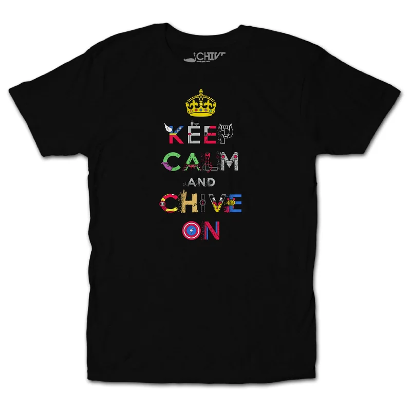 Custom Printed T-Shirt For Large Teams-Keep Calm CHIVEngers Tee