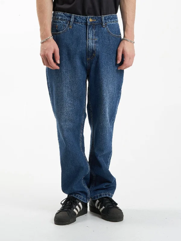 Custom Pants For Relaxed Fit-Slacker Denim Jean - Roadhouse Blue