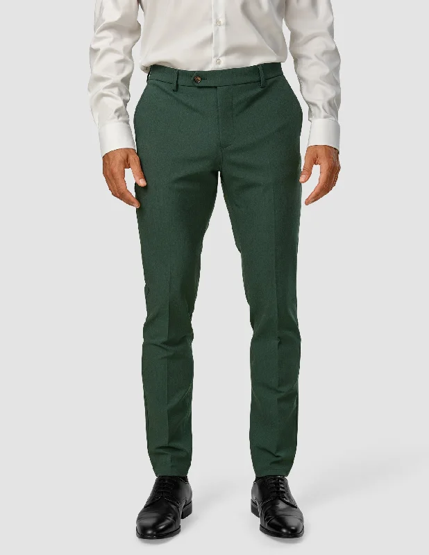 Personalized Pants For Road Trips-Essential Suit Pants Slim Pine Green