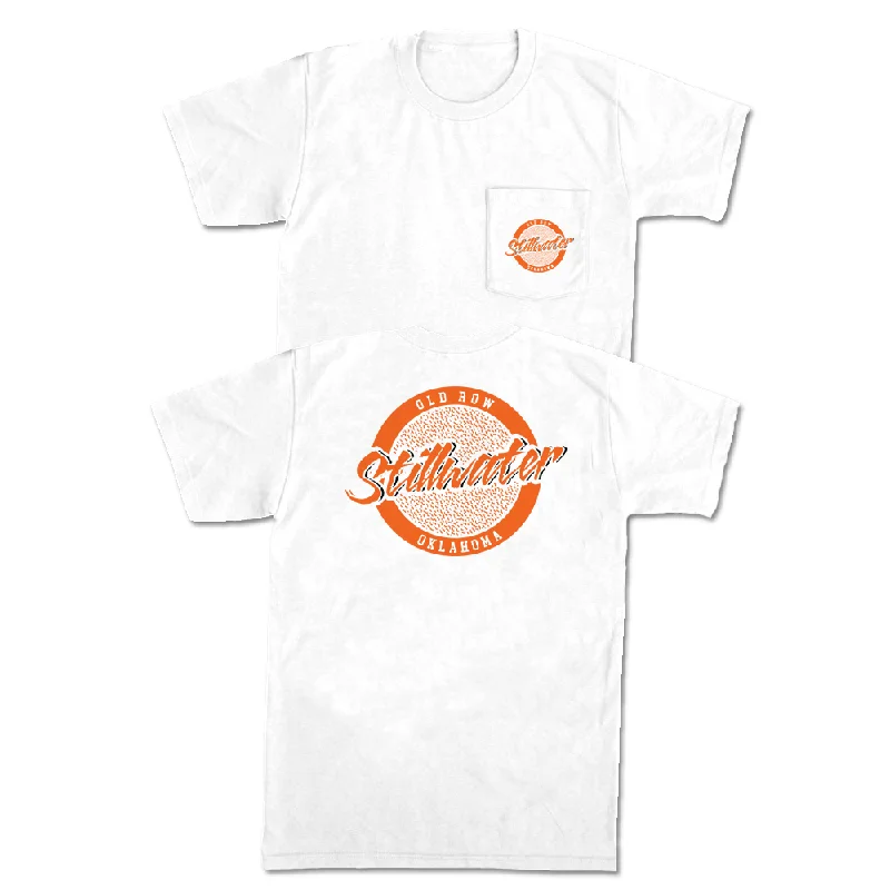 Custom T-Shirt For Team Building-Stillwater, Oklahoma Circle Logo Pocket Tee