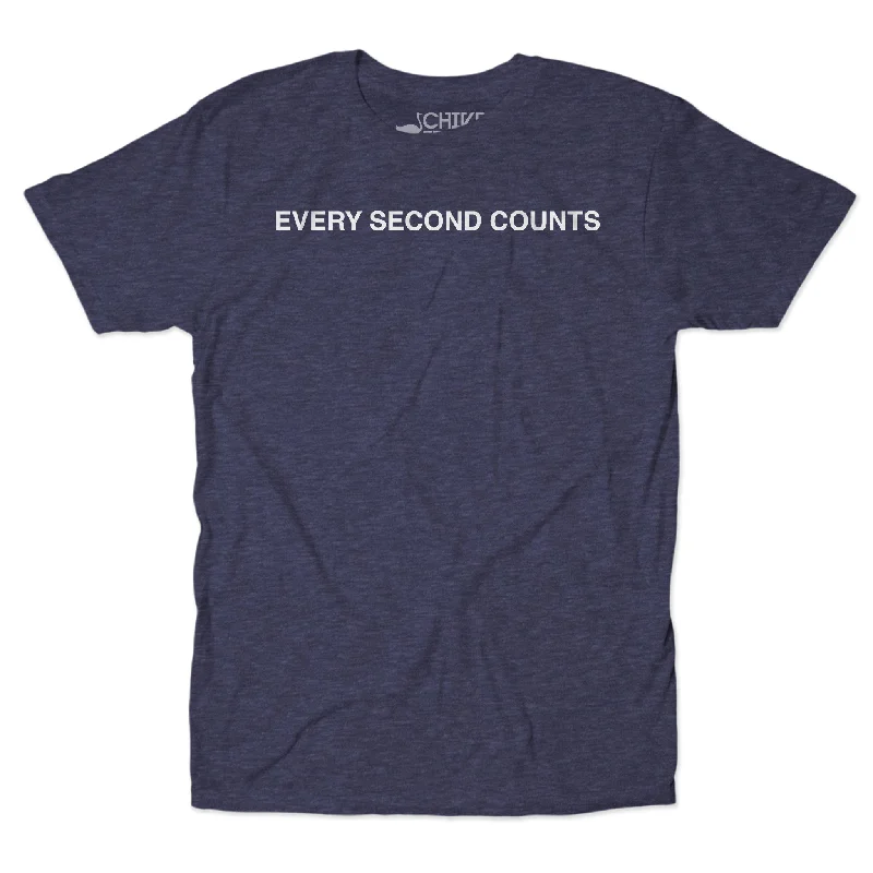 Funny Custom T-Shirt For Team Gifts-Every Second Counts Unisex Tee