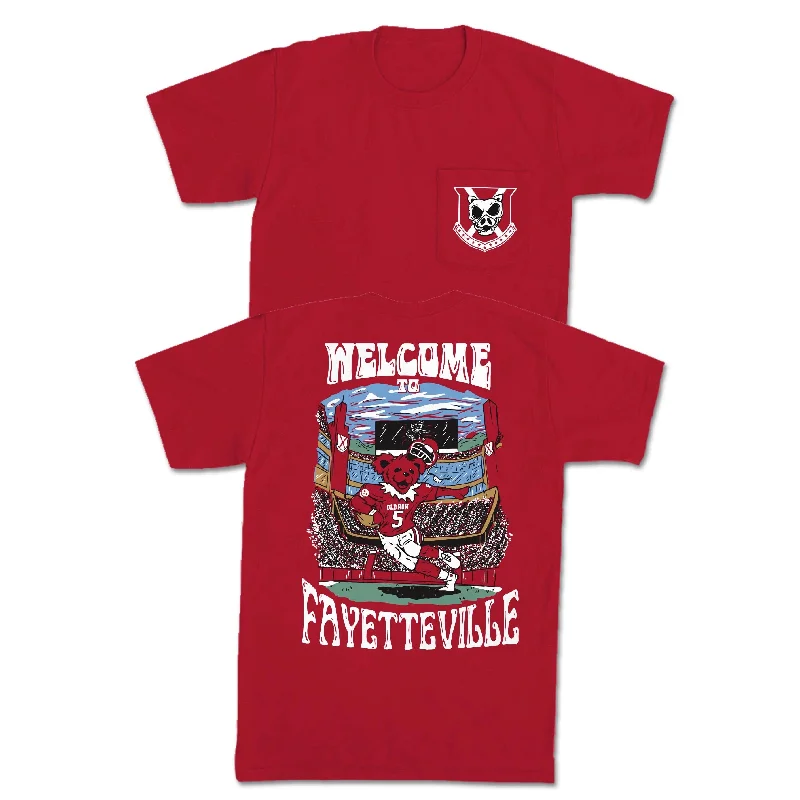 Funny Personalized T-Shirt For Adults-Welcome to Fayetteville Pocket Tee