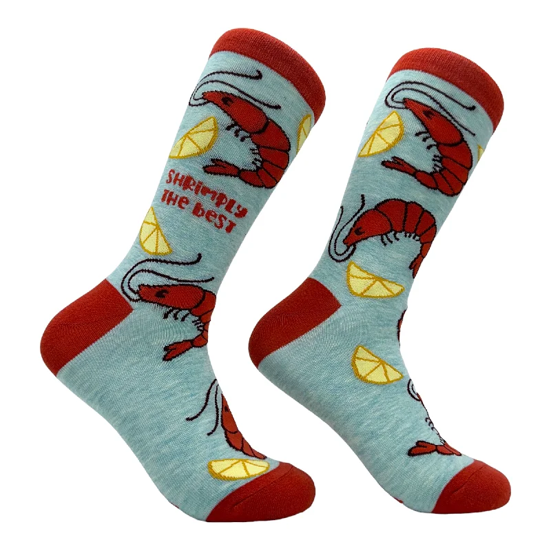 Personalized Socks For Snow Sports-Women's Shrimply The Best Socks