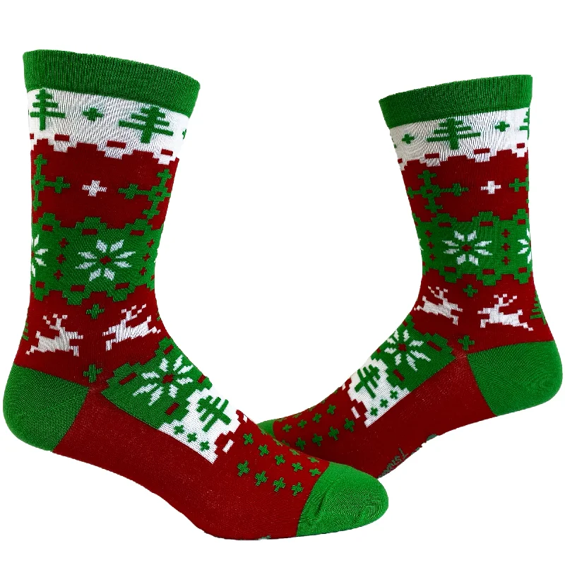 Custom Socks For Special Gifts-Womens Ugly Christmas Sweater Socks