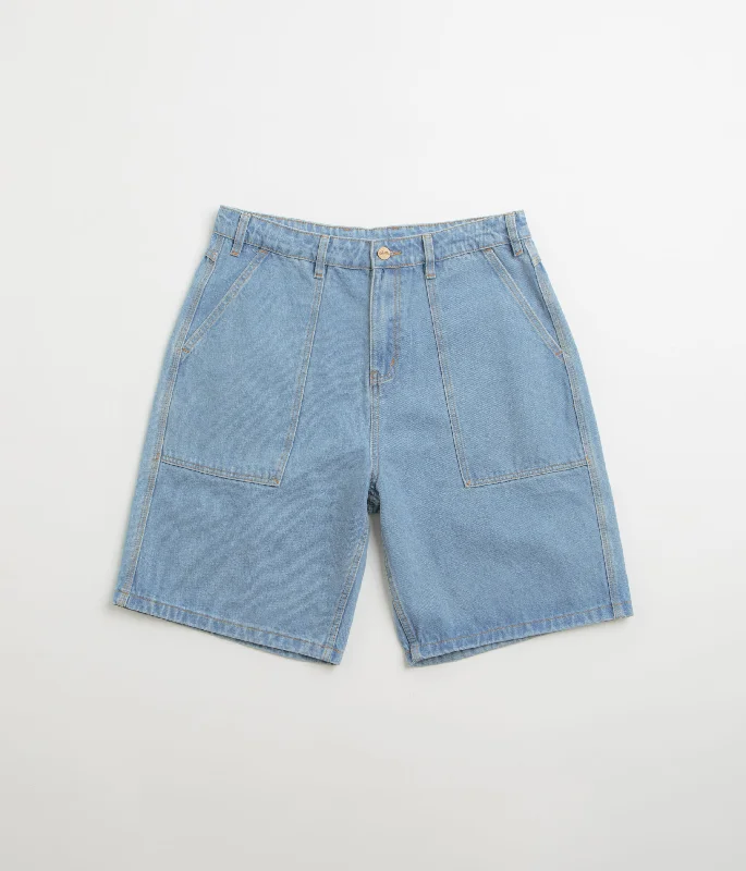 Custom Printed Shorts For Group Orders-Butter Goods Patch Pocket Denim Shorts - Washed Indigo