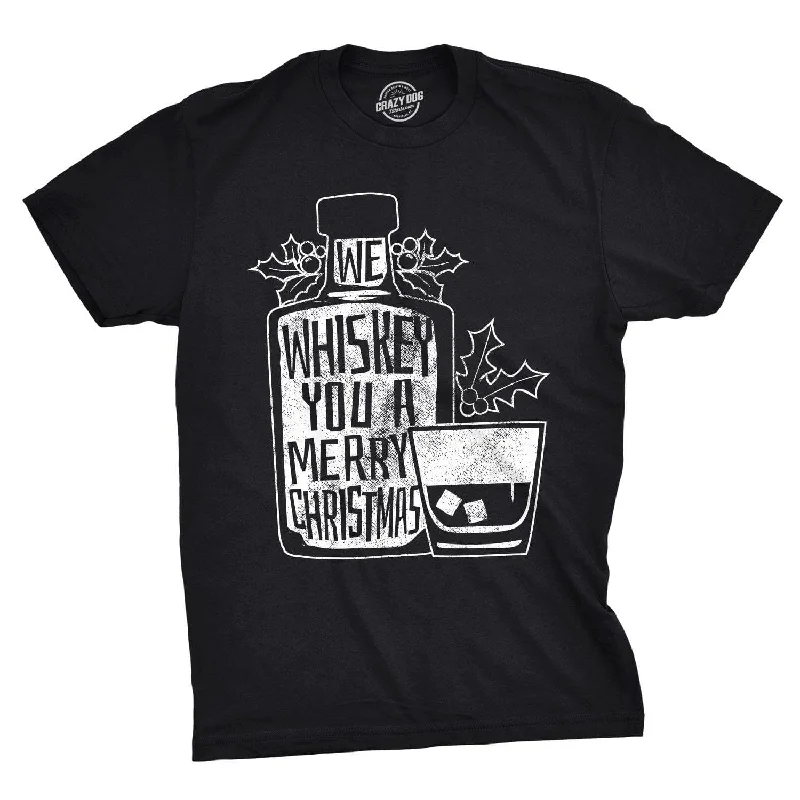 Personalized T-Shirt For Friends-We Whiskey You A Merry Christmas Men's T Shirt