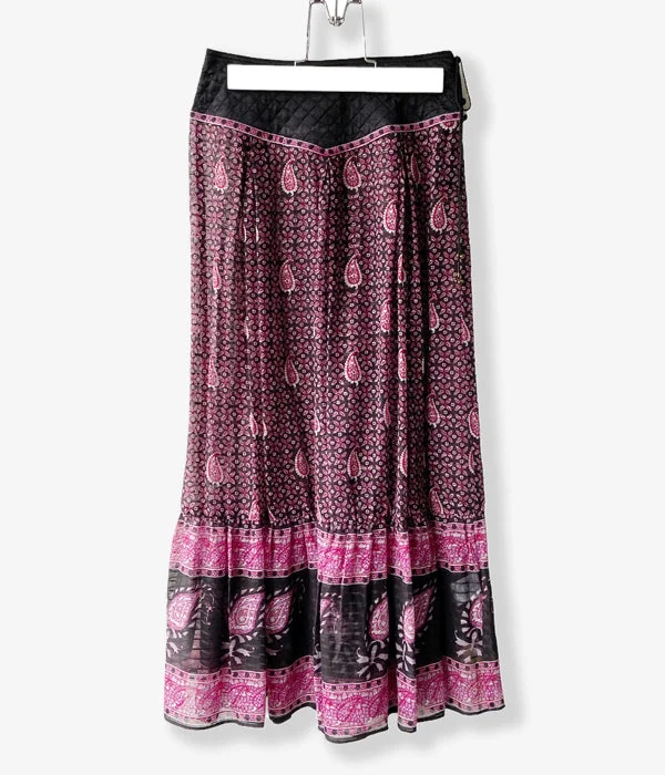 Custom Pants For Wedding Parties-nowos/PRINTED SKIRT(BLACK)