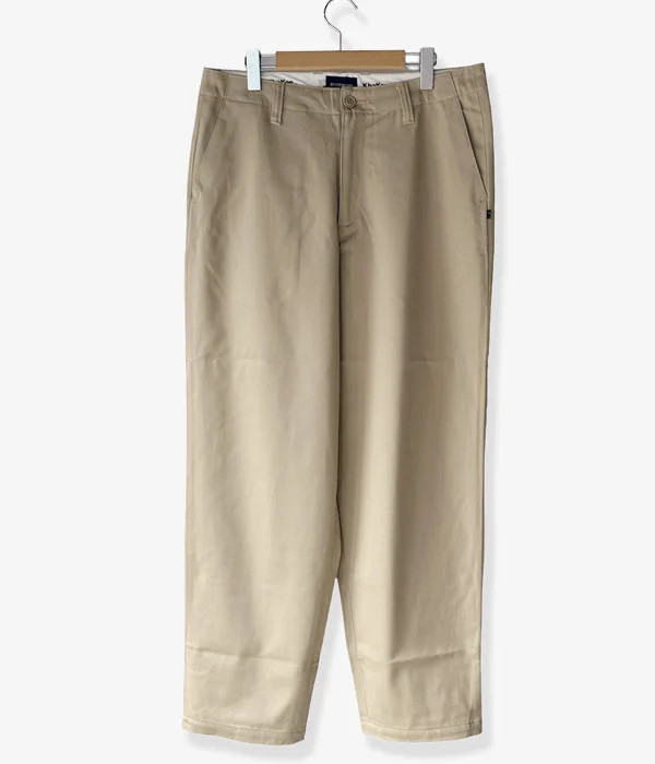 Custom Pants For Casual Wear-DESCENDANT/DC-6 ORGANIC COTTON TWILL TROUSERS (KhaKee)