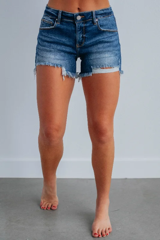 Custom Printed Shorts For Holiday-Zimi Risen Shorts - Dark Wash