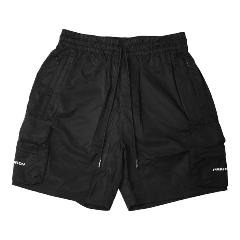 Personalized Board Shorts For Surfing-Luxury Cargo Shorts V2 - Black