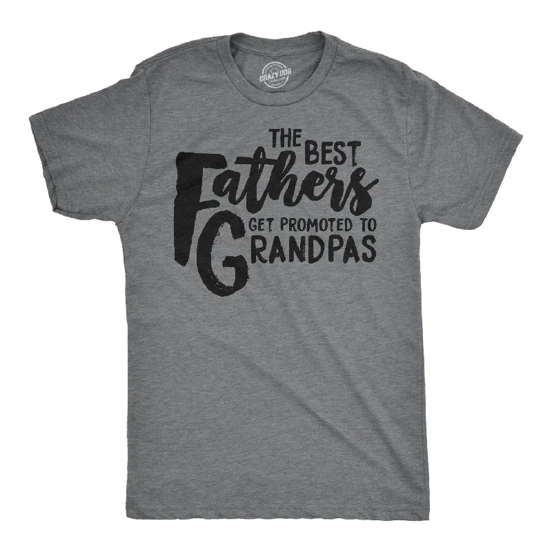 Personalized T-Shirt For Special Team Orders-Best Fathers Get Promoted To Grandpas Men's T Shirt