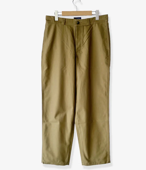 Personalized Pants For Running Gear-DESCENDANT/DOZER SATIN TROUSERS (OLIVE DRAB)