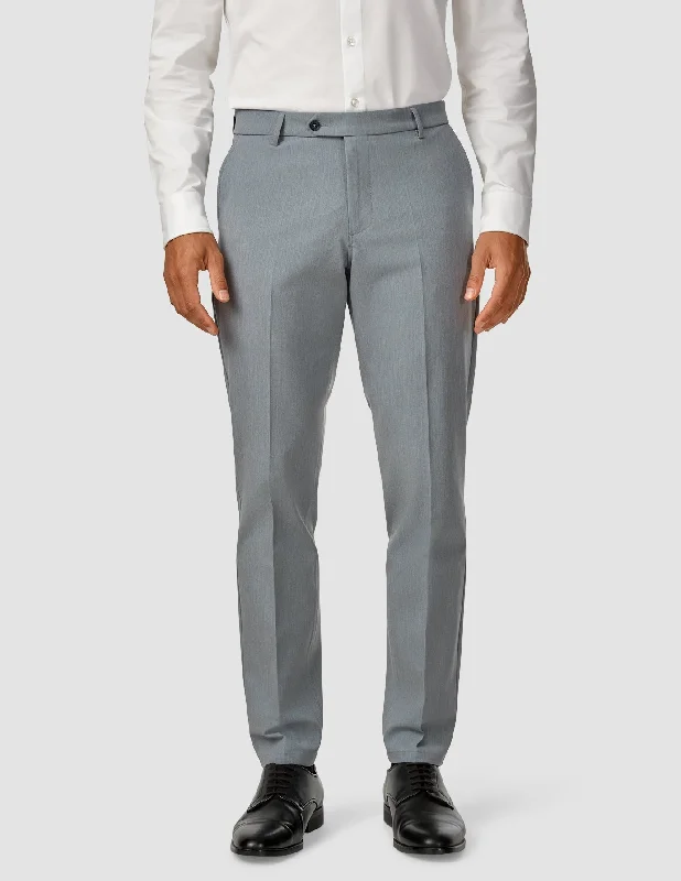 Custom Pants For Business Casual-Essential Suit Pants Regular Light Blue Melange