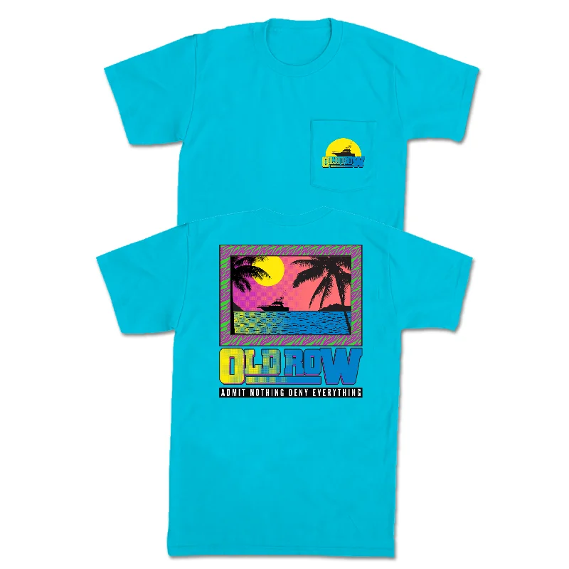 Personalized T-Shirt For Friends-The Neon Sunset Pocket Tee