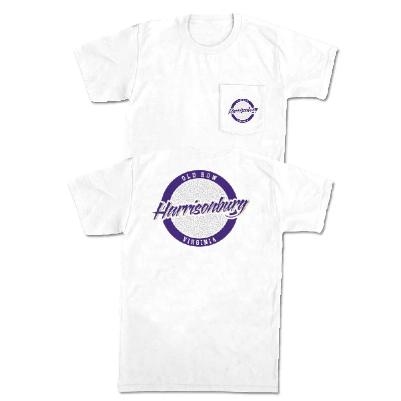 Personalized T-Shirt For New Year’s Eve-Harrisonburg, Virginia Circle Logo Pocket Tee