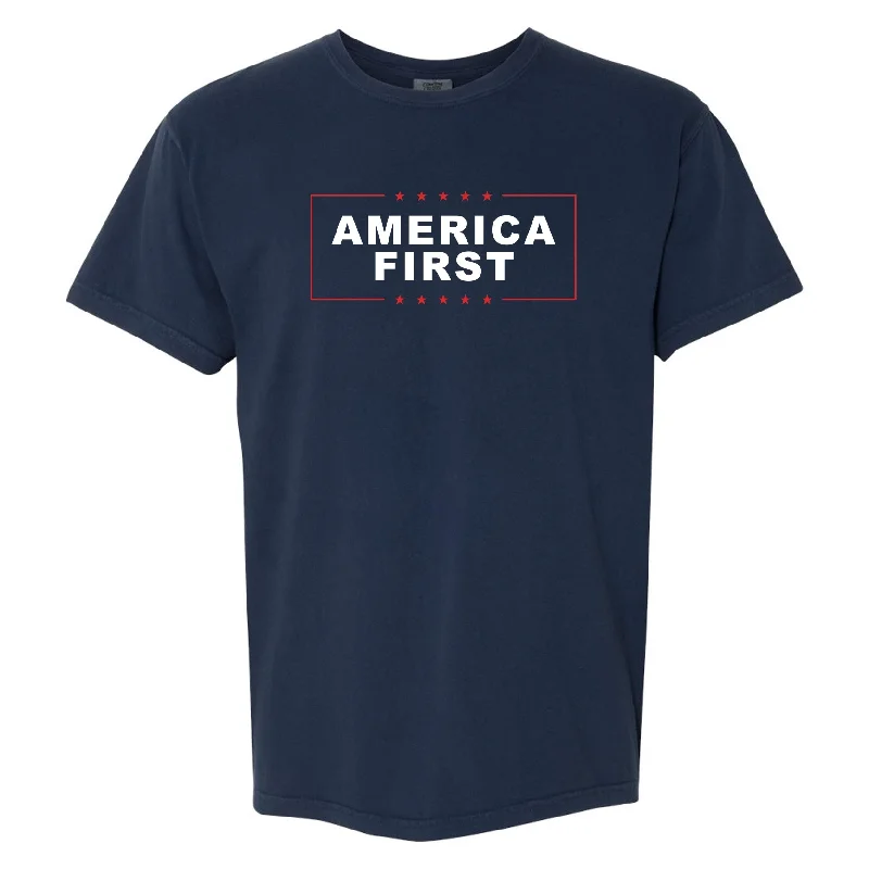 Custom T-Shirt For Custom Graphic Design-America First Tee