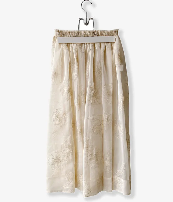 Personalized Pants For Events-WRYHT/GATHERED FOLK SKIRT(BONE)