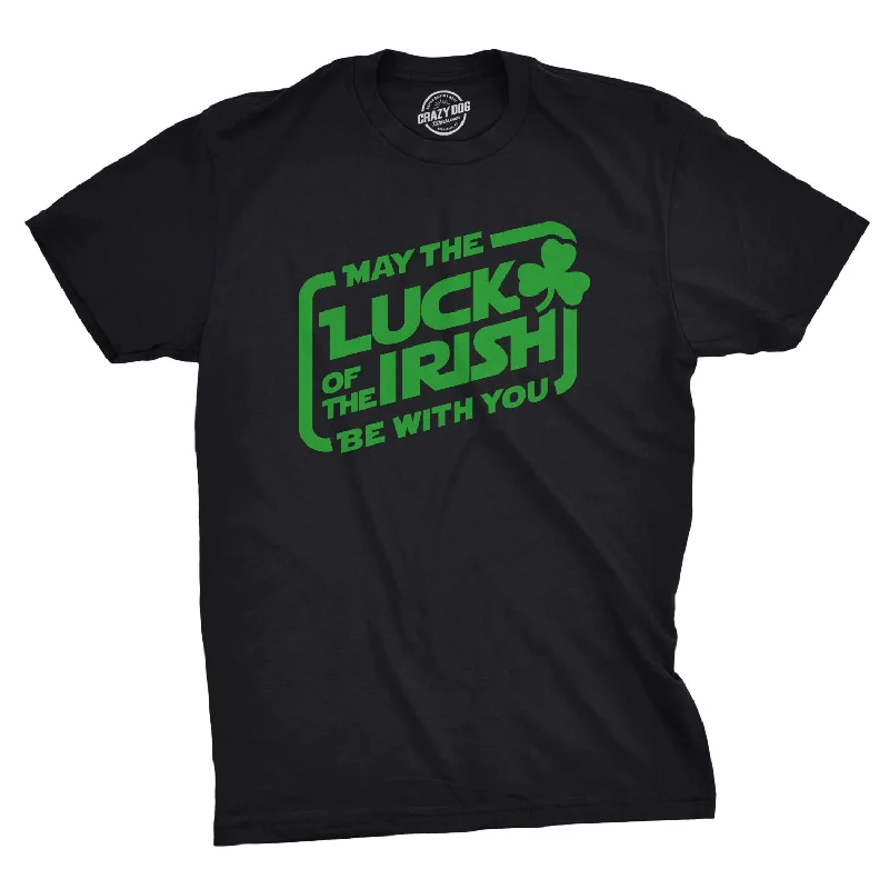 Custom T-Shirt For Big Groups-May The Luck Of The Irish Be With You Men's T Shirt