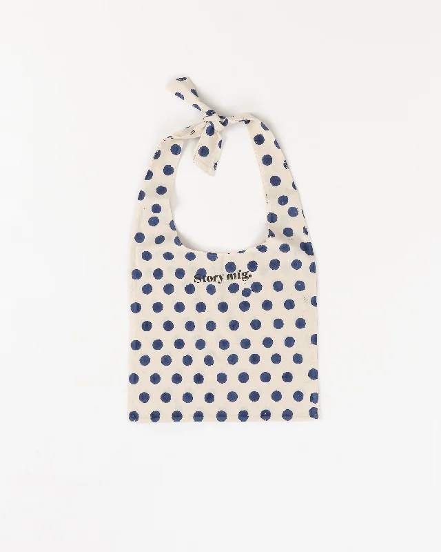 Custom Designed Shorts For Boys-Shop Tote - Navy Polka