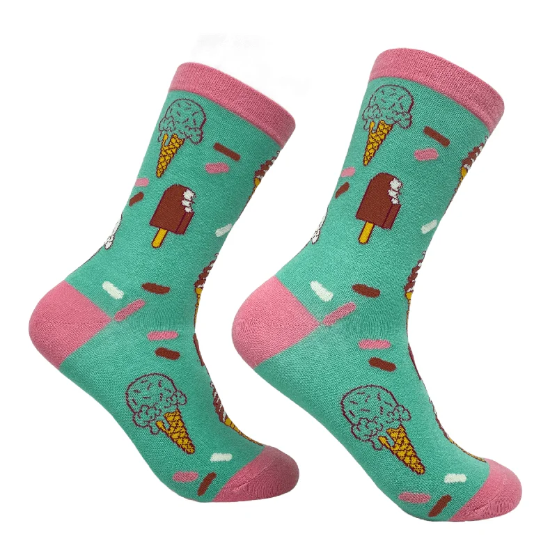 Custom Socks For Dance Events-Womens Ice Cream Socks