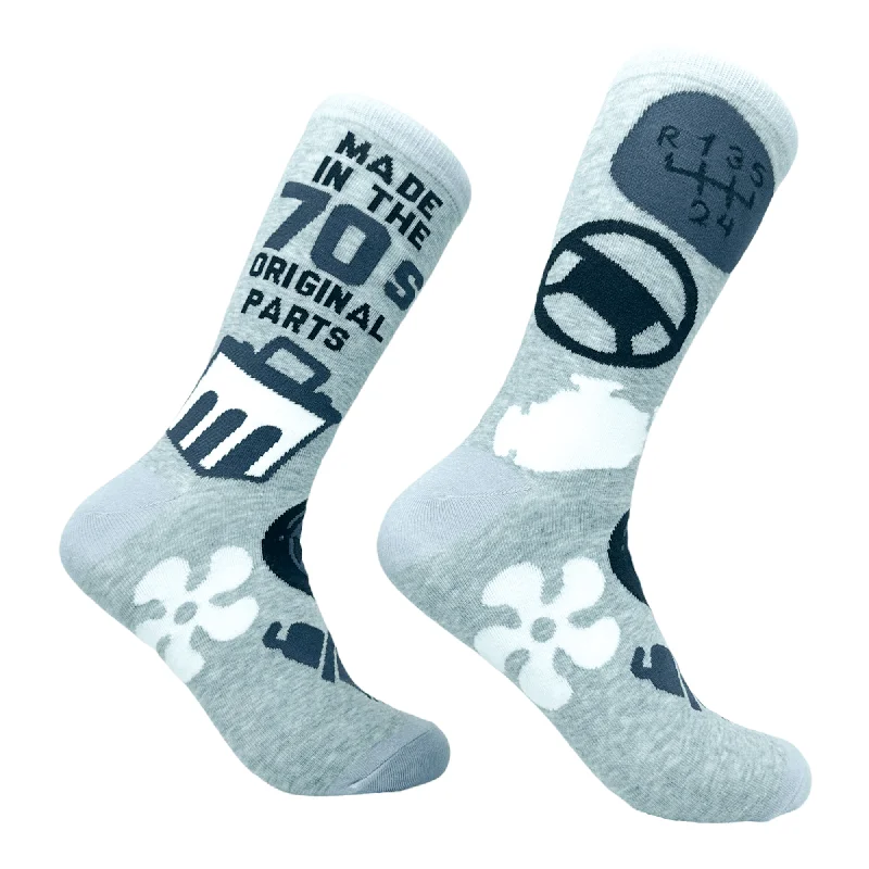 Personalized Socks For Custom Text-Men's Made In The 70s Socks