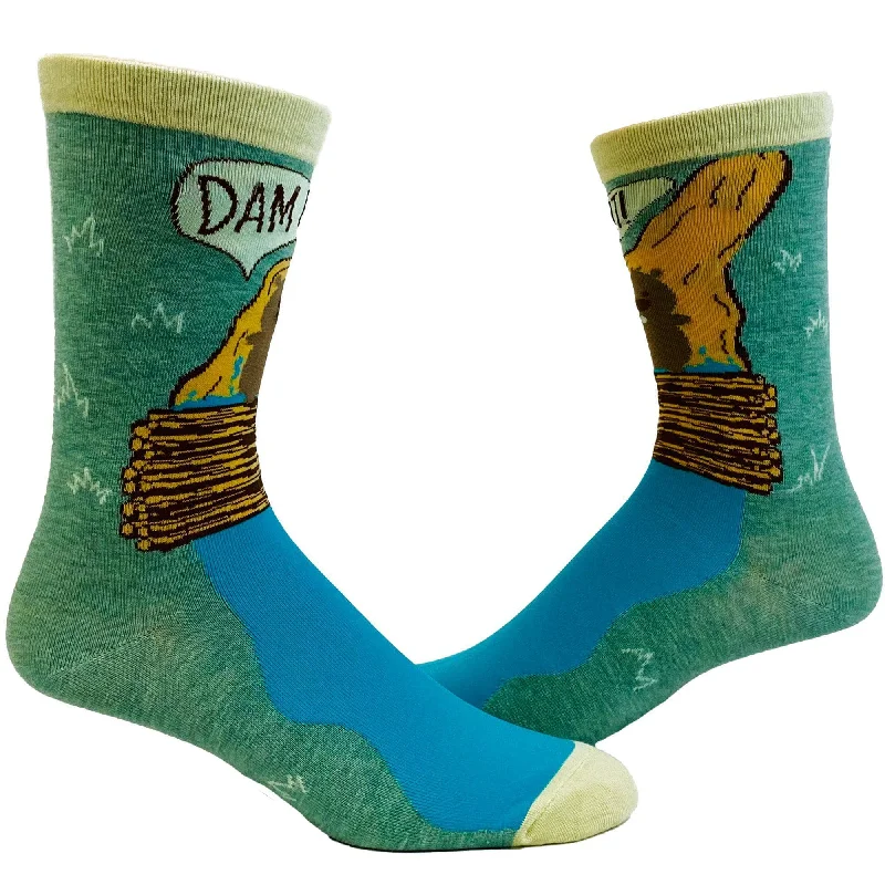 Custom Socks For Travel Fashion-Men's Dam It Socks