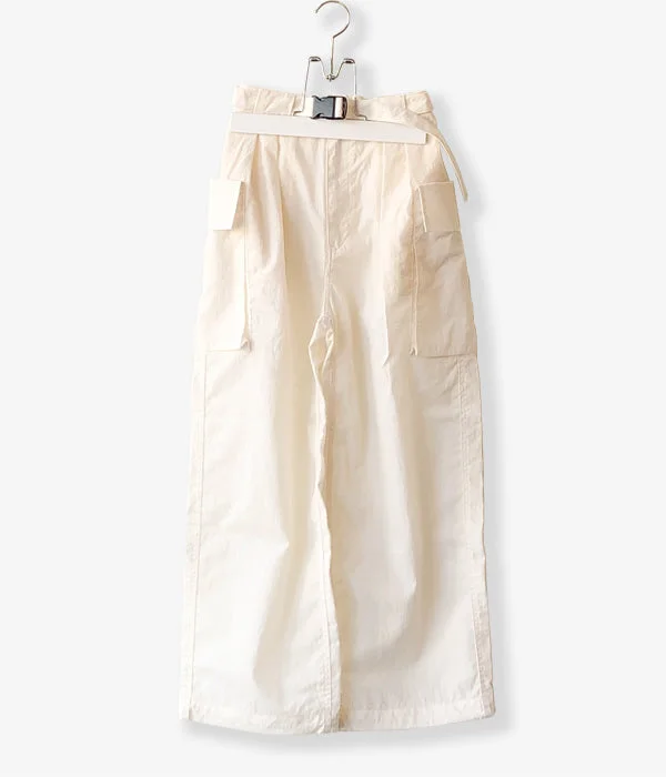 Personalized Pants For Custom Prints-PHEENY/NYLON TAFFETA MILITARY PANTS(IVORY)