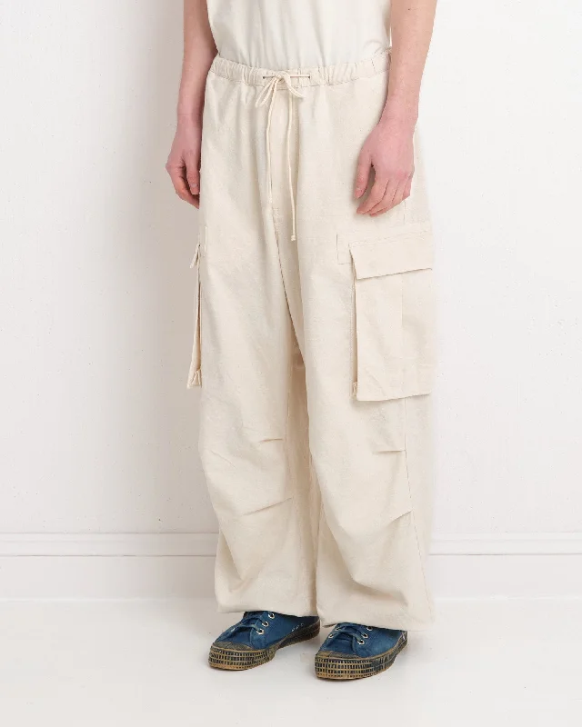 Comfortable Summer Shorts-Peace Pants - Ecru Slub