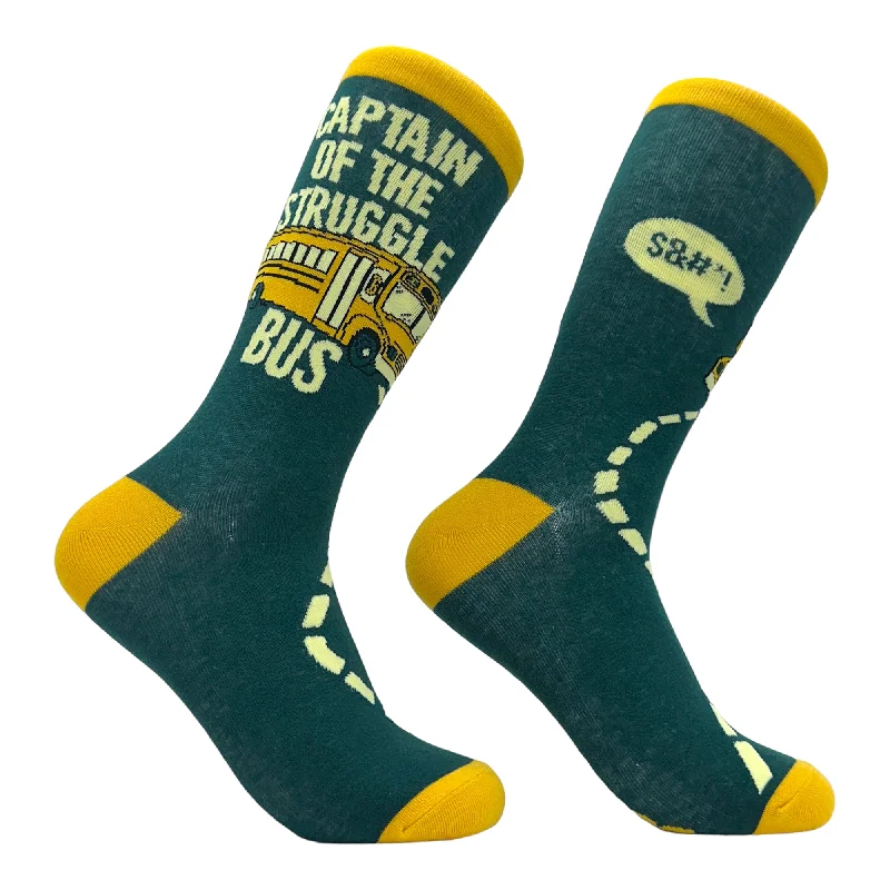 Custom Socks For Travel Essentials-Women's Captain Of The Struggle Bus Socks