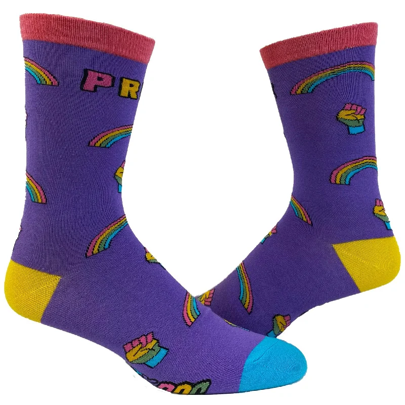 Personalized Socks For Winter Sports-Mens Gay Pride Socks