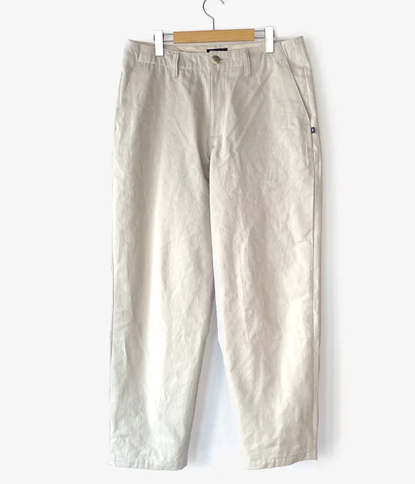 Custom Linen Pants-DESCENDANT/DC-6 COTTON CHINO TROUSERS (BEIGE)