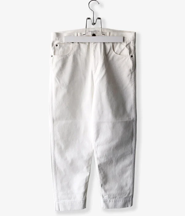 Custom Pants For Jogging-PHEENY/VINTAGE DRILL BIG JEANS(WHITE)