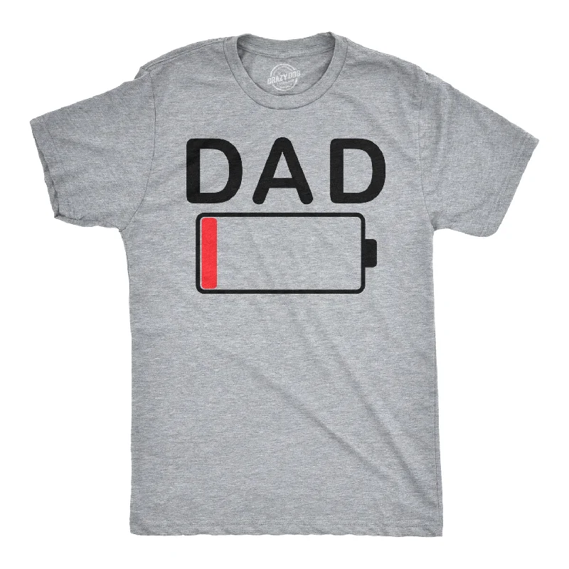 Funny Custom T-Shirt For Special Occasions-Dad Battery Low Men's T Shirt