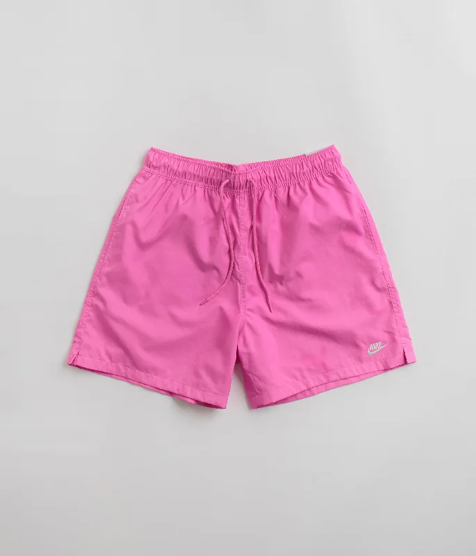 Custom Shorts For Team Building-Nike Club Woven Flow Shorts - Playful Pink / White