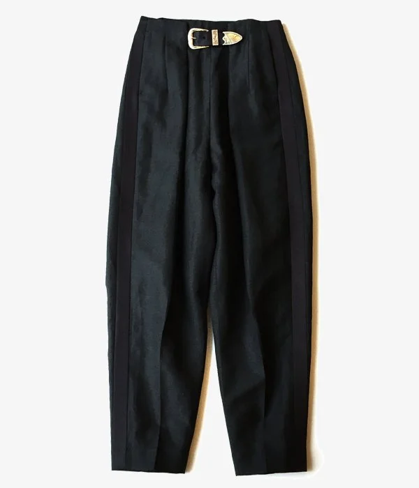 Personalized Pants For Winter Weather-TOGA PULLA/CHAMBRAY WOOL PANTS (BLACK)