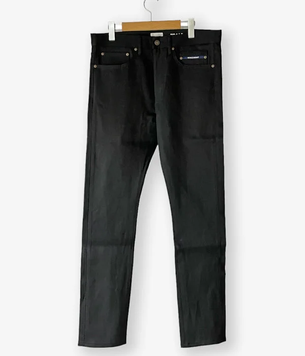 Custom Pants For Streetwear-DESCENDANT/DIN-4 DENIM TROUSERS SKINNY (BLACK)