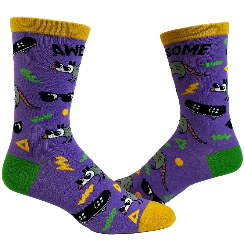 Custom Socks For Cozy Wear-Womens Awesome Oppossum Socks