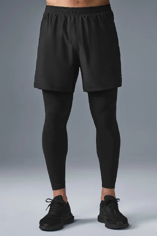 Personalized Trousers For Formal Events-5" Revival 2-in-1 Pant - Black/Black