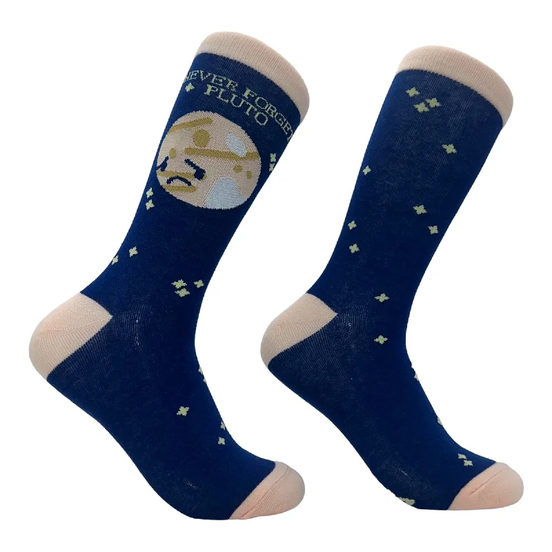 Personalized Socks For Summer Getaways-Women's Never Forget Pluto Socks