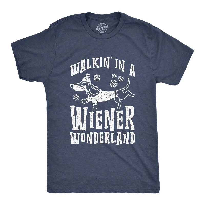 Funny T-Shirt For Gym Enthusiasts-Walkin In A Wiener Wonderland Men's T Shirt