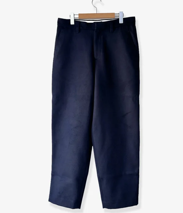 Custom Pants For Sports Teams-DESCENDANT/DC-6 GDT MELTON TROUSERS (NAVY)