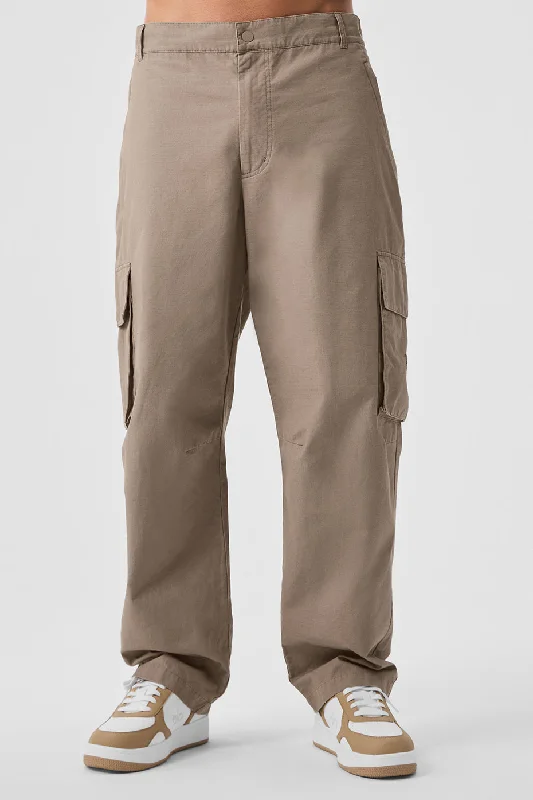 Custom Relaxed Fit Pants-Cargo Ripstop Trouser - Gravel