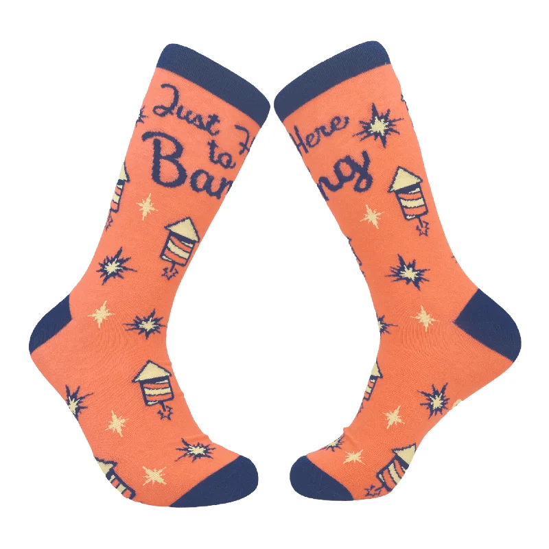 Personalized Socks For Holiday Wear-Mens Here To Bang Socks