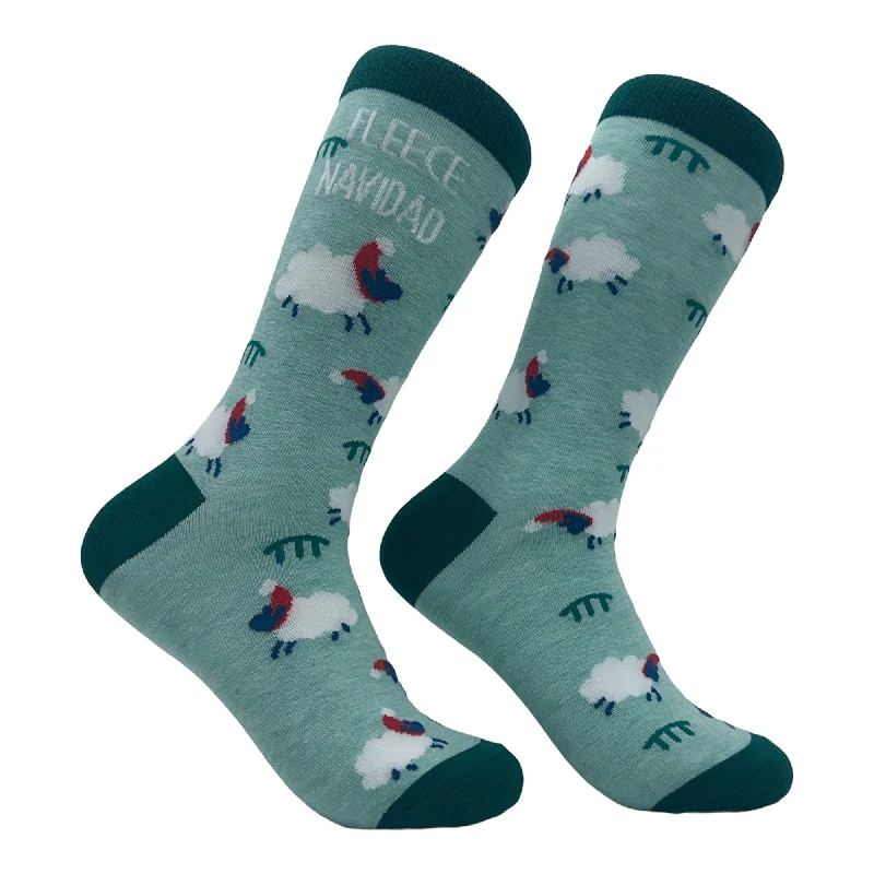 Custom Socks For Outdoor Sports-Women's Fleece Navidad Socks