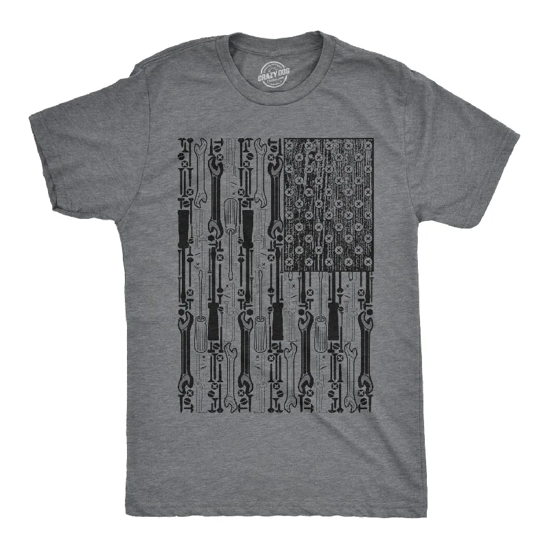 Personalized T-Shirt With Text-Tools American Flag Men's T Shirt