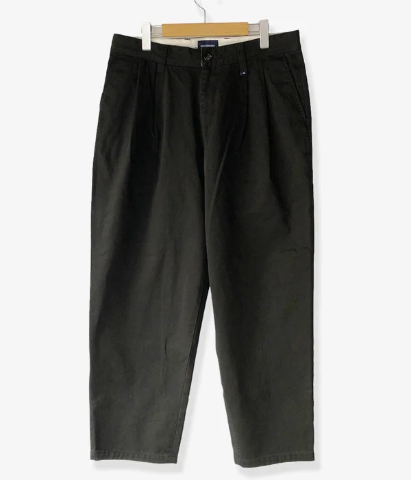 Custom Pants For Special Gifts-DESCENDANT/DC-3 ORGANIC COTTON TWILL TROUSERS FADE WASH (BLACK)