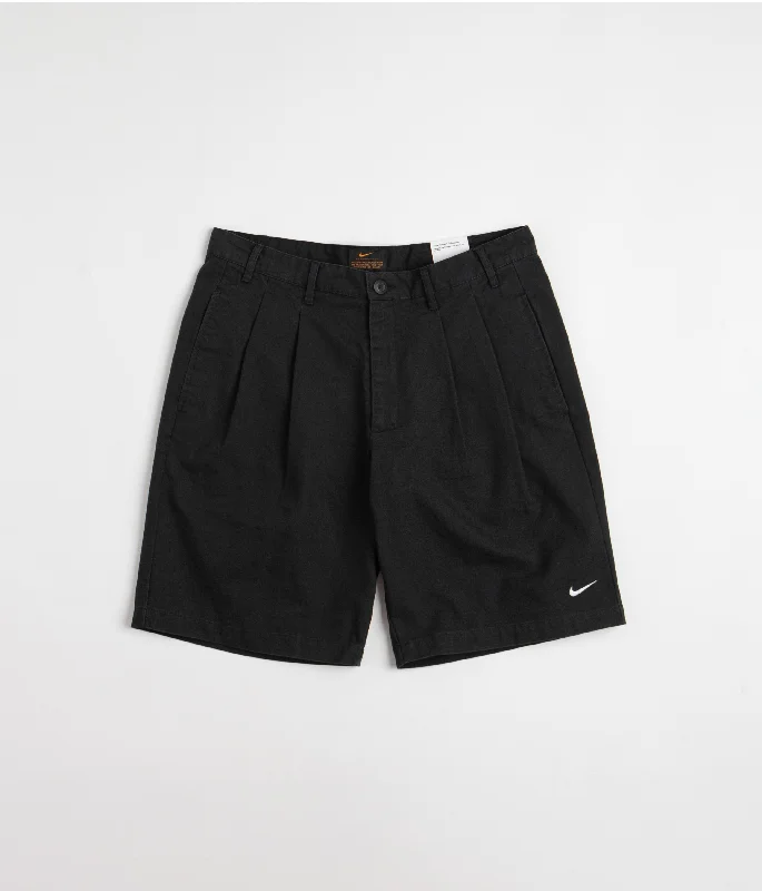 Custom Shorts For Lazy Weekend Wear-Nike Pleated Chino Shorts - Black / White