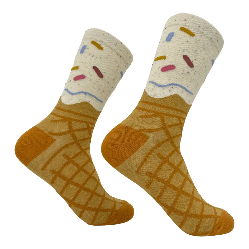 Custom Socks For Travel-Women's Ice Cream Cone Socks